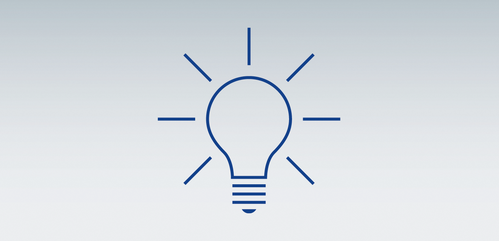 Icon showing a bulb - as graphical representatation for the topic "Expert assistance - For tricky issues"