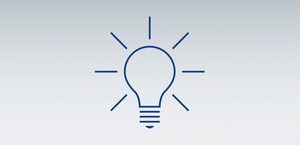 Icon showing a bulb - as graphical representatation for the topic "Expert assistance - For tricky issues"